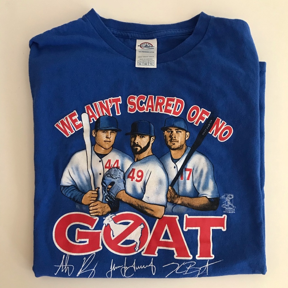 Baseball We ain’t scared of no Goat Tee Shirt